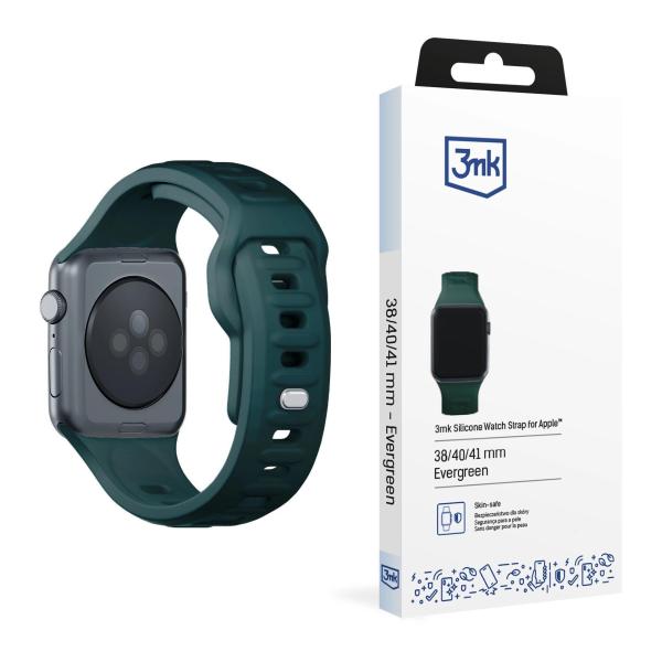 3mk Silicone Watch Strap pro Apple 38/ 40/ 41 mm Evergreen