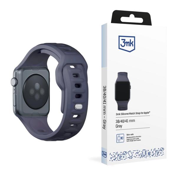 3mk Silicone Watch Strap pro Apple 38/ 40/ 41 mm Gray