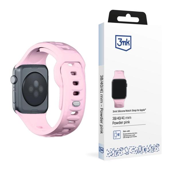 3mk Silicone Watch Strap pro Apple 38/ 40/ 41 mm Powder Pink