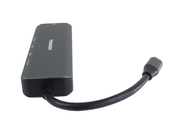 PREMIUMCORD Adaptér USB-C na Gigabit 10/ 100/ 1000Mbps + 1x HDMI,   2x USB3.2,  1x PD 100W konektor,  Šedá4