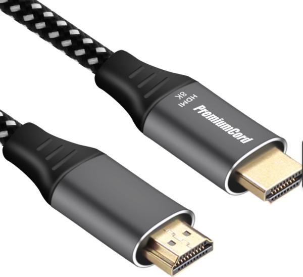 PREMIUMCORD Kabel Ultra HDMI 2.1 High Speed + Ethernet kabel 8K@60Hz,  zlacené konektory,  5m7