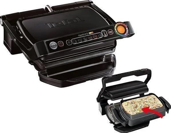 Tefal Optigrill+ Snacking&Baking GC714834 elektrický gril,  2000 W,  6 programů,  indikátor průběhu grilování,  černá2