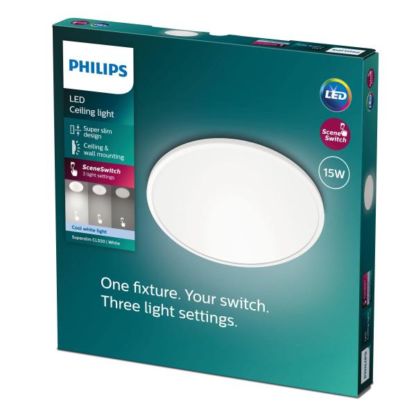 PHILIPS stropní světlo Superslim CL550 SS RD 15W 40K W WV 06 - bílá0