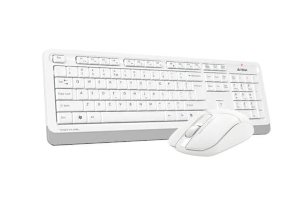 A4tech Set klávesnice+myš FG1012, Bezdrátový, US, bílá1