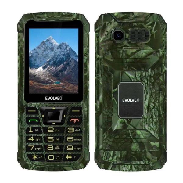 EVOLVEO StrongPhone Z6,  vodotěsný odolný Dual SIM telefon,  lovecká kamufláž