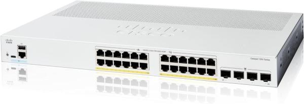 Cisco Catalyst switch C1200-24P-4G (24xGbE, 4xSFP, 24xPoE+, 195W, fanless)