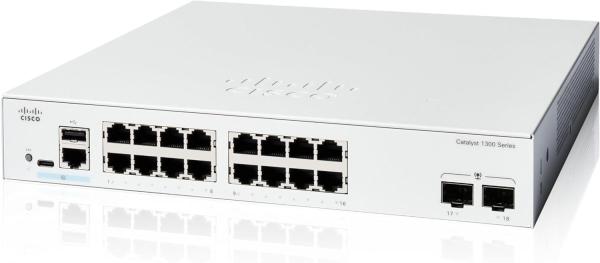 Cisco Catalyst switch C1300-16T-2G (16xGbE, 2xSFP, fanless)