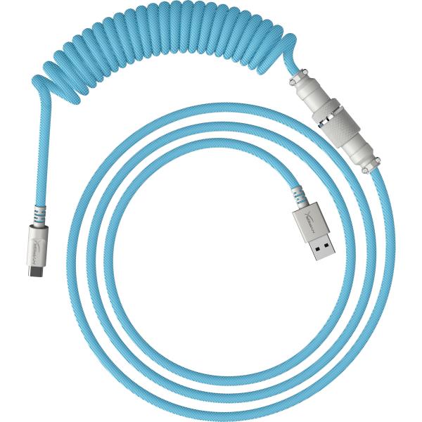 HyperX USB-C Coiled Cable Light Blue-White - Příslušenství ke klávesnici1