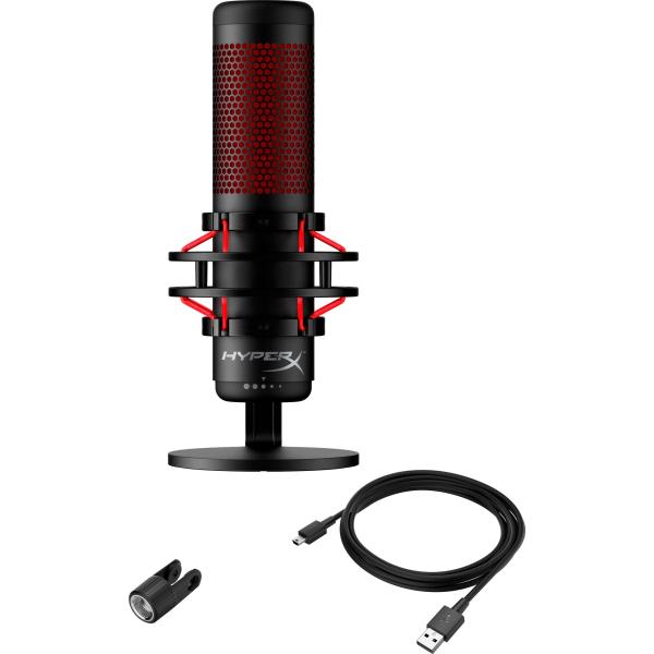 HyperX QuadCast - USB Microphone (Black-Red) - Red Lighting (HX-MICQC-BK) - Mikrofon1