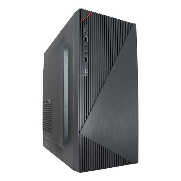 VeinX case Crown CR18A Mid Tower,  bez zdroje,  1x USB3.0,  2x USB2.0,  černá