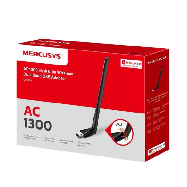 MERCUSYS MA30H WiFi5 USB adapter (AC1300, 2, 4GHz/ 5GHz)3