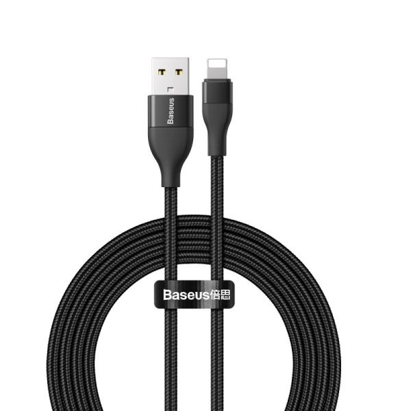 BAZAR - Baseus nabíjecí /  datový kabel 2v1 USB-A + USB-C na Lightning 18W 1m,  černá - Po opravě (Náhradní krabice)2