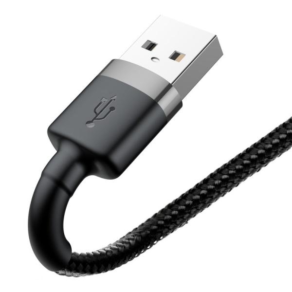 BAZAR - Baseus Cafule nabíjecí  datový kabel USB na Lightning 1, 5A 2m, šedá-černá - Po opravě (Náhradní krabice)1