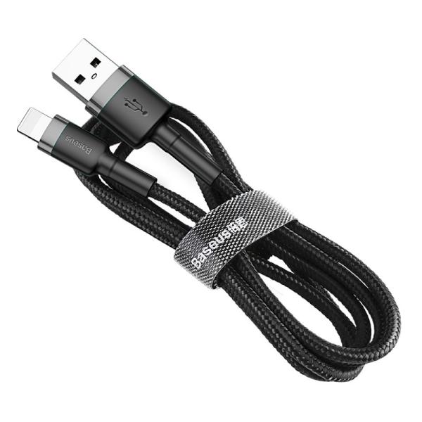 BAZAR - Baseus Cafule nabíjecí  datový kabel USB na Lightning 1, 5A 2m, šedá-černá - Po opravě (Náhradní krabice)3