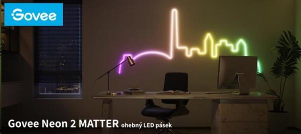 Govee Neon MATTER LED rohová lišta 5m - RGBIC