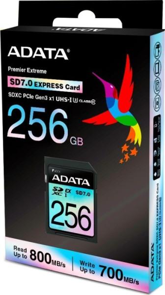 ADATA SDXC karta 256GB Express,  PCIe Gen3,  UHS-I,  C10,  V30,  (R:800/ W:700 MB/ s)1