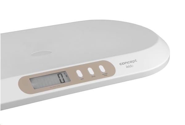 Concept VD4000 KIDO kojenecká váha, mobilní aplikace, digitální displej, automatické vypnutí, přesnost měření (5g)1