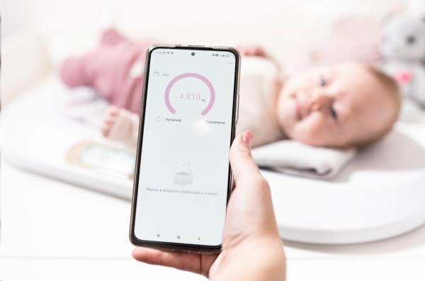 Concept VD4000 KIDO kojenecká váha, mobilní aplikace, digitální displej, automatické vypnutí, přesnost měření (5g)7