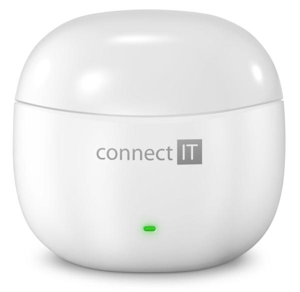 CONNECT IT Sluchátka True Wireless SonicBass, špunty do uší s mikrofonem, Bluetooth, bílá3