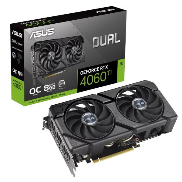 ASUS VGA NVIDIA GeForce RTX 4060 Ti DUAL OC EVO 8G,  8G GDDR6,  3xDP,  1xHDMI