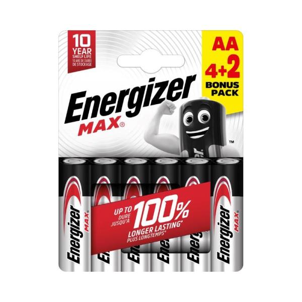 Energizer LR6 6 Max AA 4+2 zdarma