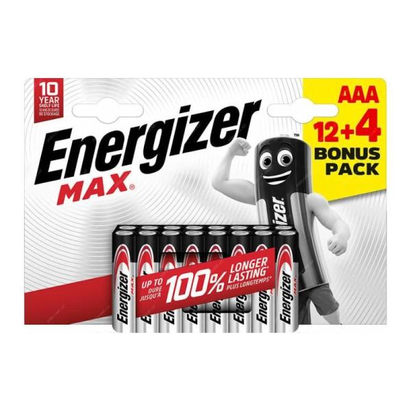 Energizer LR03 16 Max AAA 12+4 zdarma