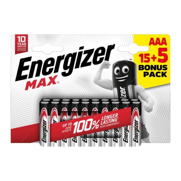Energizer LR03 20 Max AAA 15+5 zdarma