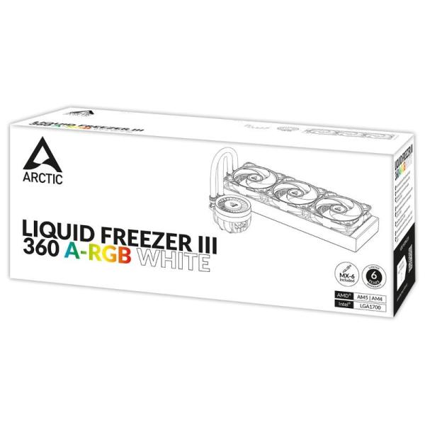 BAZAR - ARCTIC Vodní chladič Liquid Freezer III 360 ARGB, 3x120mm, AM5, LGA1700, bílá - rozbaleno6