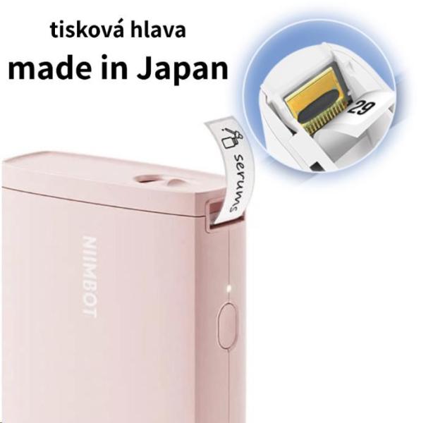 Niimbot Tiskárna štítků D11-H Smart,  růžová + role štítků 160 ks7