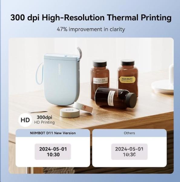 Niimbot Tiskárna štítků D11-H Smart, modrá + role štítků 160 ks4