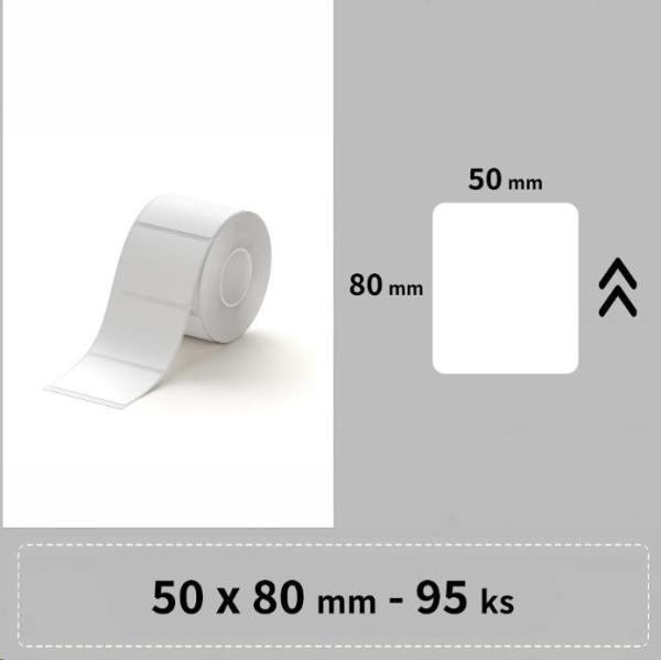 Niimbot štítky R 50x80mm 95ks Bílé pro B21,  B21S,  B3,  B1S