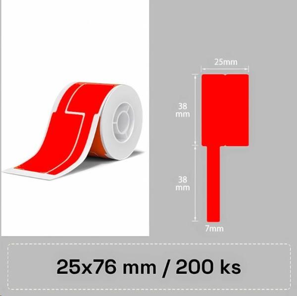 Niimbot štítky na kabely T 25x76mm 200ks Červené pro B21, B21S, B3, B1S1