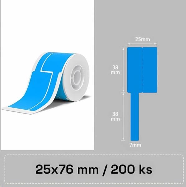 Niimbot štítky na kabely T 25x76mm 200ks Modré pro B21, B21S, B3, B1S1