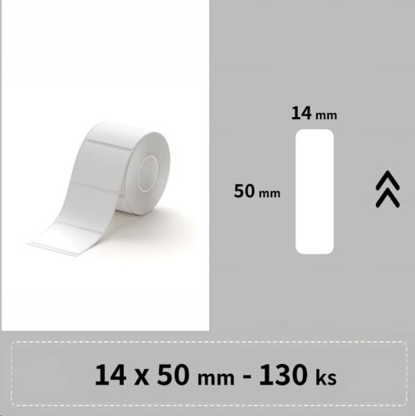 Niimbot štítky RP 15x50mm 130ks Bílé pro D11,  D11-M,  D110,  D110-H