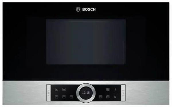 Bosch Serie 8 BFL634GS1 vestavná mikrovlnná trouba, 1220 W, 7 programů, 5 stupňů výkonu, dotykový displej