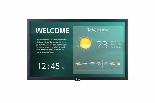 LG 22" signage 22SM3G FHD, 250nit, 16h, WebOS 4.0, rozbalen