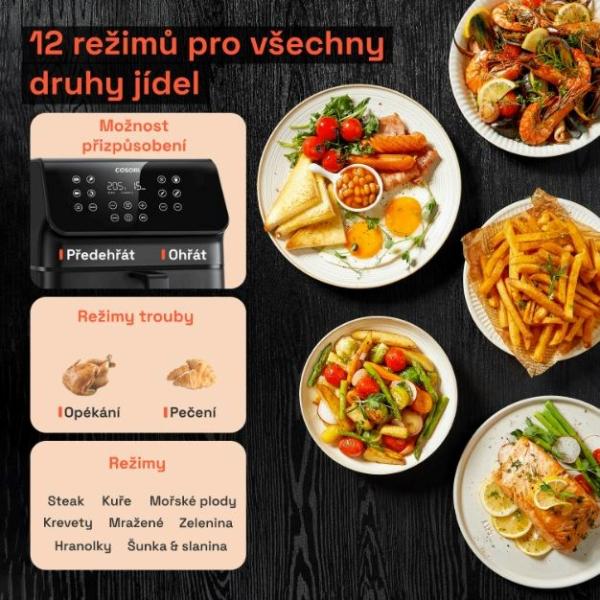 Cosori P653 PREMIUM II Plus Chef edition 6, 2l horkovzdušná fritéza11