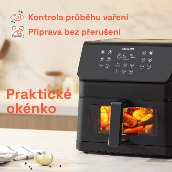 Cosori P653 PREMIUM II Plus Chef edition 6, 2l horkovzdušná fritéza8