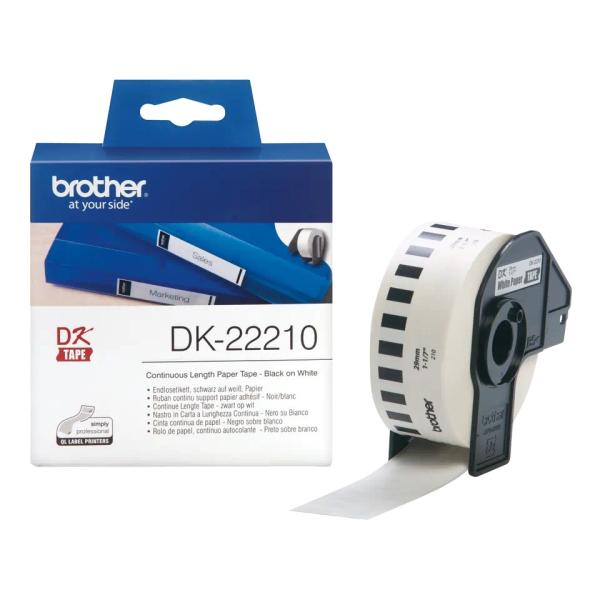 BROTHER DK-22210 rolka papiera 29 mm x 30, 48 m biela