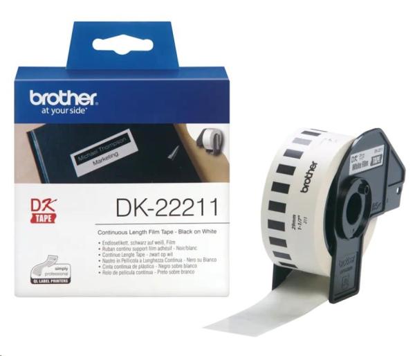 BROTHER DK-22211 biela fólia 29 mm x 15,24 m