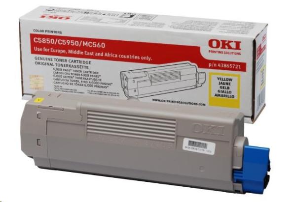 Žltý toner OKI pre C5850/C5950/MC560 (6 000 strán)