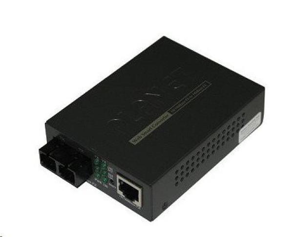 Planet FT-802 multimode ethernet konvertor s přepínačem 10/ 100BaseTX/ FX (SC)