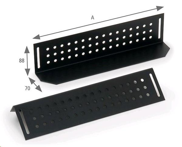 Nosné lyžiny pre rack hl.600mm (L=380mm)-pár čierne