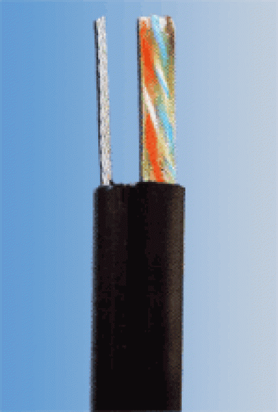 UTP kabel PlanetElite s nosným lankem,  Cat5E,  drát,  venkovní PE,  černý,  305m