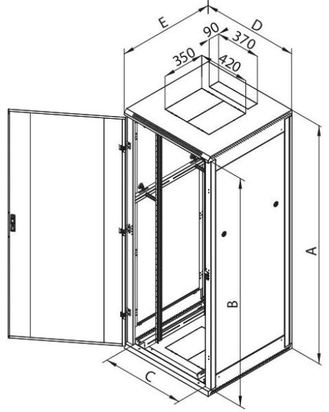 19" racková skriňa TRITON 45U/ 800x10008