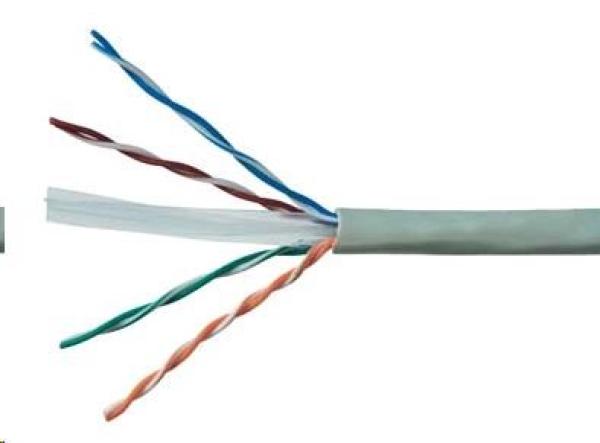 UTP kabel PlanetElite,  Cat6,  drát,  PVC,  Dca,  šedý,  305m