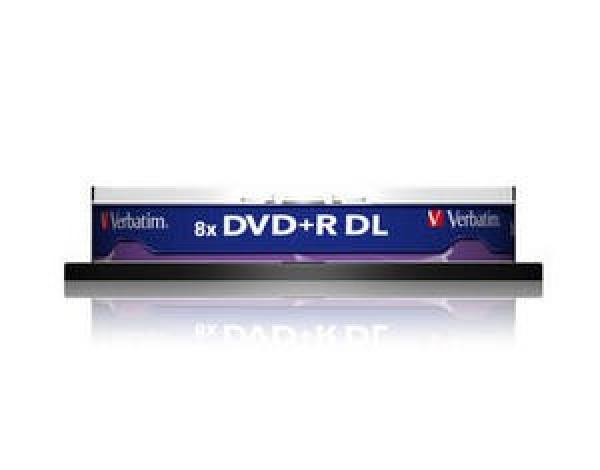 VERBATIM DVD+R(10-pack) Dvojvrstvové/8x/8.5 GB/vreteno1