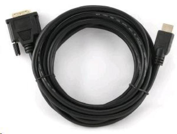 GEMBIRD HDMI kábel na DVI 4, 5 m (M/ M,  DVI-D,  Single Link,  pozlátené kontakty,  tienený)1