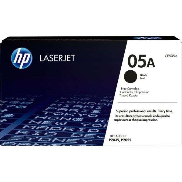 HP 05A Black LJ Toner Cart,  CE505A (2, 300 pages)