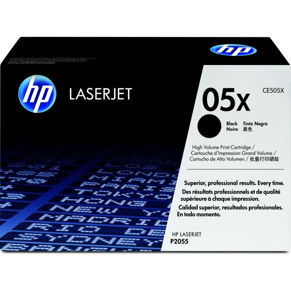 HP 05X Black LJ Toner Cart,  CE505X (6, 500 pages)1